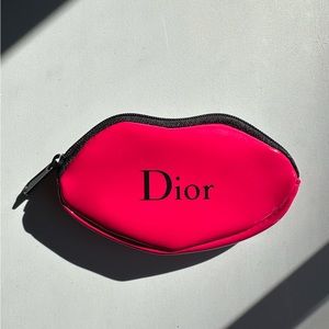 Dior mini hot pink lips pouch